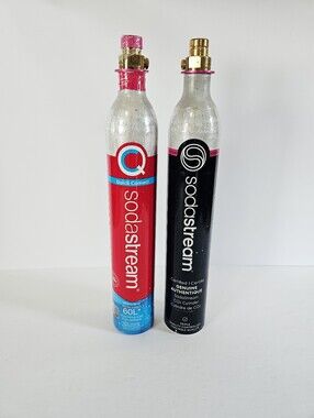 Soda Stream CO2 60L Carbonation Cylinders Canisters Quick Connect Set of 2 EMPTY